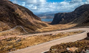 View of Bealach na Ba pass Scotland