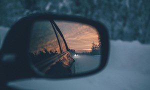 windscreen of a car in winter weather