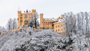 Snow covered Hohenschwangau Castle 16.9